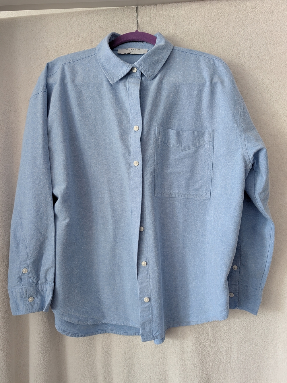 Primark Pale Blue Women's Casual Button-Down Shirt